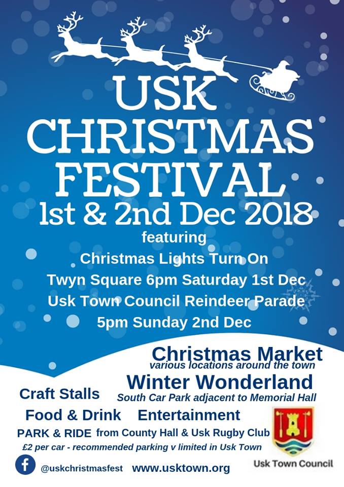 Final Preparations for Usk Christmas Festival on 1st & 2nd December